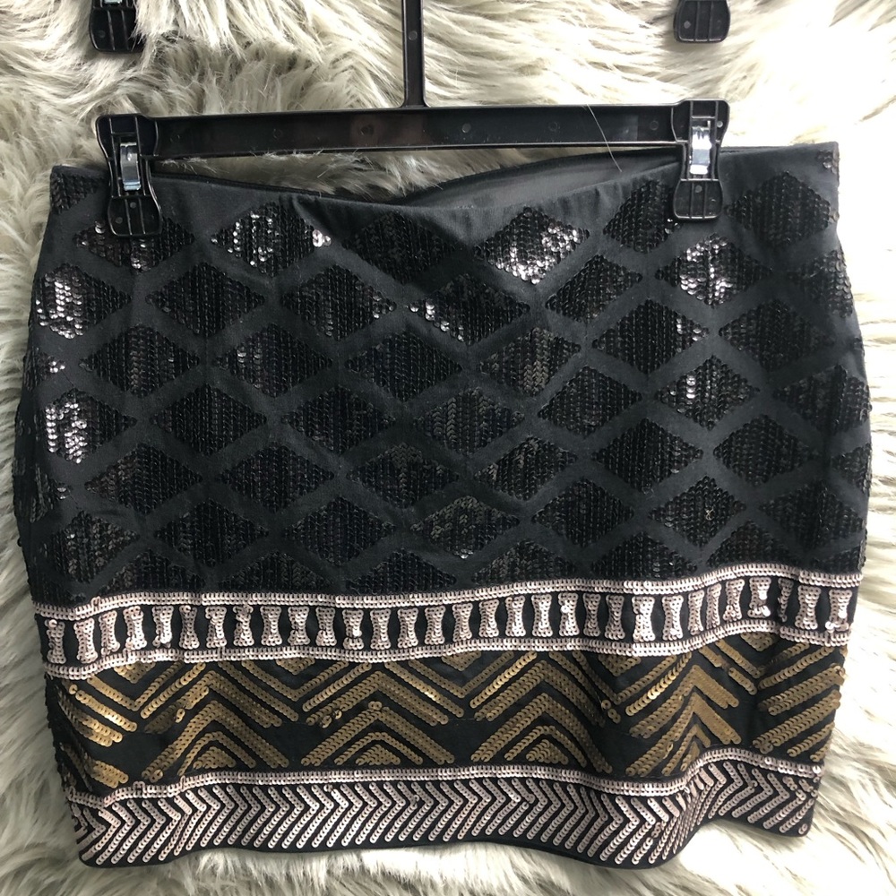 Sequin mini skirt